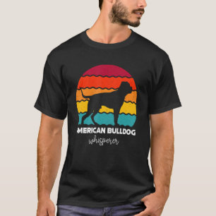 Amerikanischer Bulldogge Flüsterer Retro Vintage T-Shirt