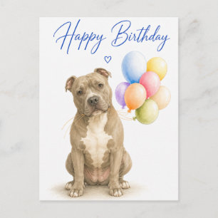 Amerikanischer Bully-Geburtstag Postkarte