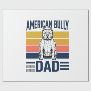 Amerikanischer Bully-Vater Vintage-Hundefreund-Shi Geschenkpapier