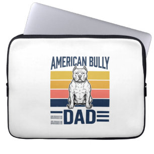 Amerikanischer Bully-Vater Vintage-Hundeliebhaber- Laptopschutzhülle