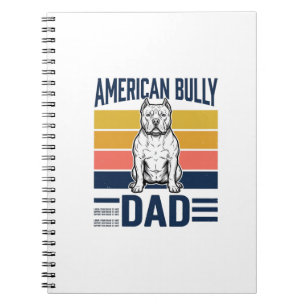 Amerikanischer Bully-Vater Vintage-Hundeliebhaber- Notizblock