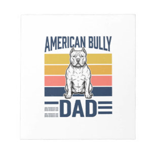 Amerikanischer Bully-Vater Vintage-Hundeliebhaber- Notizblock
