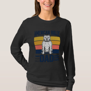 Amerikanischer Bully-Vater Vintage-Hundeliebhaber- T-Shirt
