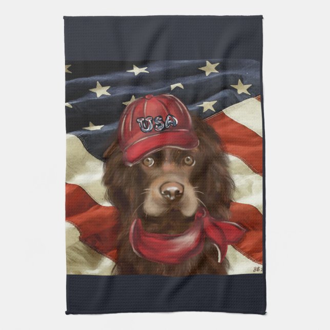 Amerikanischer Cocker Spaniel  Geschirrtuch (Vertikal)