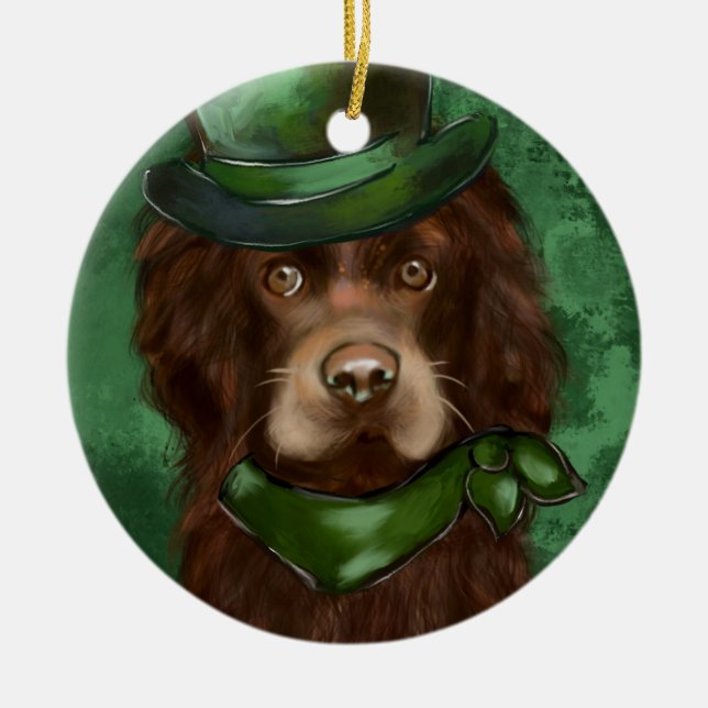 Amerikanischer Cocker Spaniel  Keramik Ornament (Vorne)