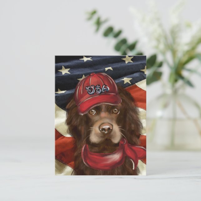 Amerikanischer Cocker Spaniel  Postkarte (Stehend Vorderseite)