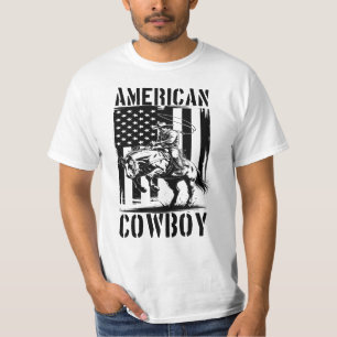 Amerikanischer Cowboy Patriotisch T-Shirt