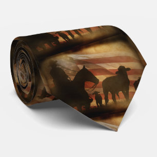 Amerikanischer Cowboy West Distressed Rustikal Krawatte