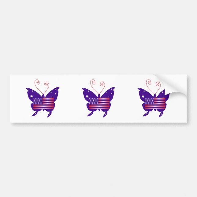 Amerikanischer Diva-Schmetterling Autoaufkleber (Vorne)