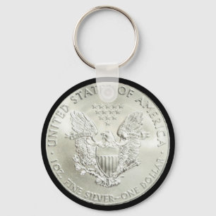 AMERIKANISCHER EDELSILVER DOLLAR-SCHLÜSSELANHÄNGER SCHLÜSSELANHÄNGER