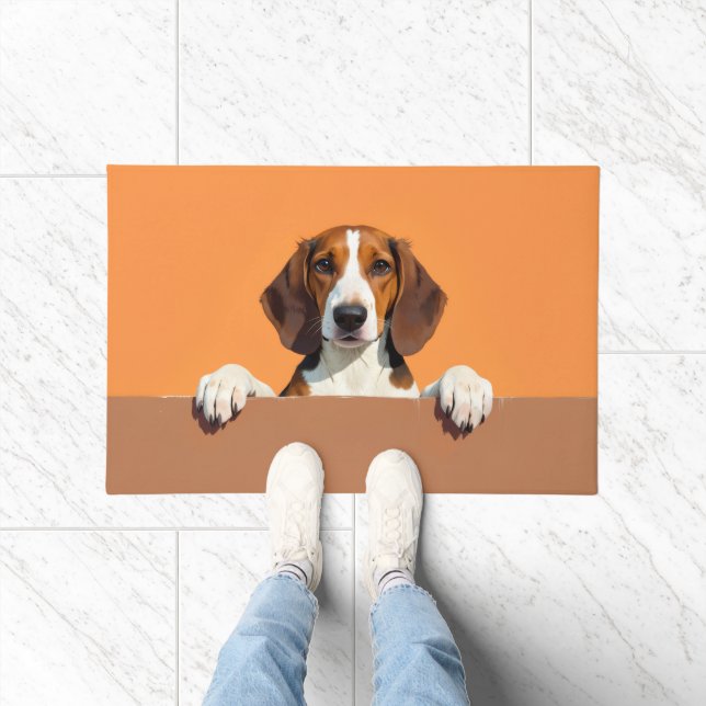 Amerikanischer Englisch Foxhound Fußmatte Kunst (Indoor)