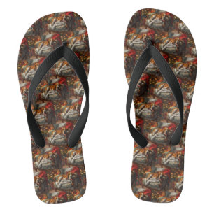 Amerikanischer Englisch Foxhound Hund Weihnachten  Flip Flops