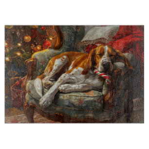 Amerikanischer Englisch Foxhound Hund Weihnachten Schneidebrett