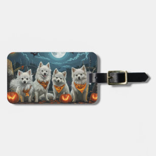 Amerikanischer Eskimo Halloween Gruselig Gepäckanhänger