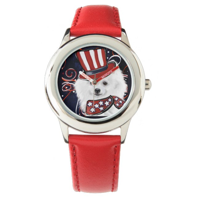 Amerikanischer Eskimo-Hund  Armbanduhr (Vorderseite)
