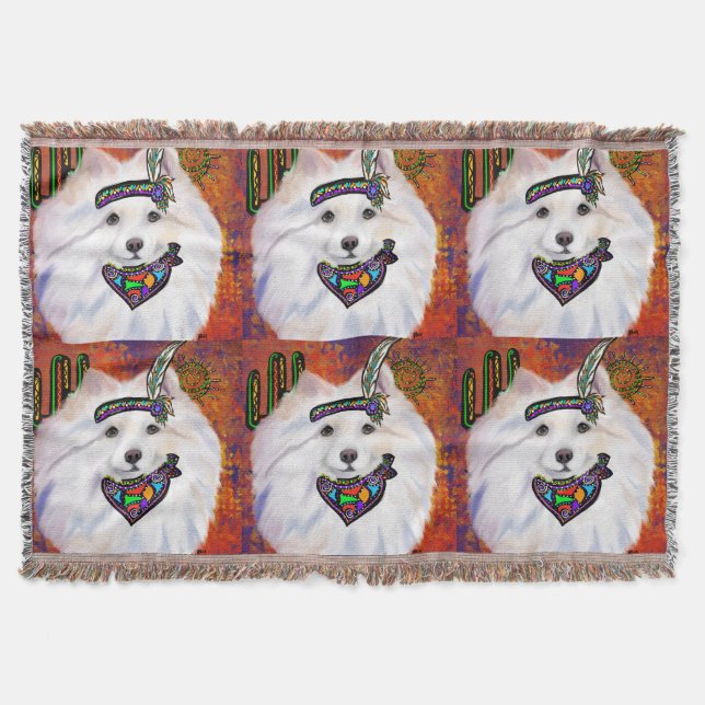 Amerikanischer Eskimo-Hund  Decke (Vorderseite)