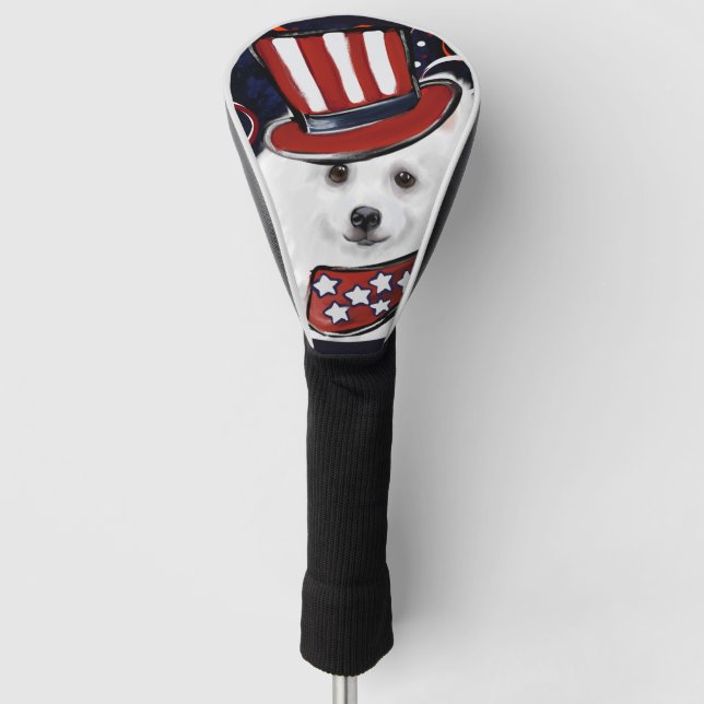 Amerikanischer Eskimo-Hund  Golf Headcover (Vorderseite)