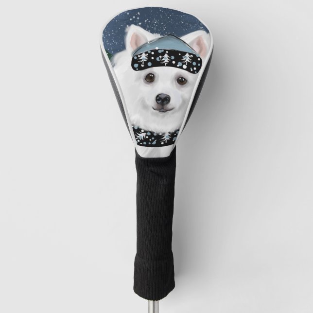 Amerikanischer Eskimo-Hund  Golf Headcover (Vorderseite)