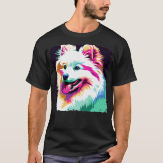 Amerikanischer Eskimo-Hund Kunst Hundeliebhaber Ge T-Shirt