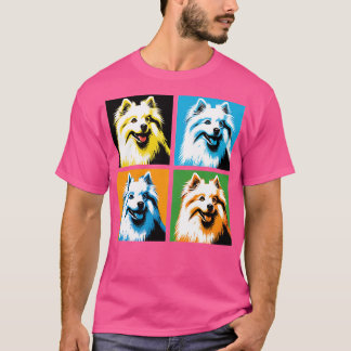 Amerikanischer Eskimo-Hund Kunst Hundeliebhaber T-Shirt