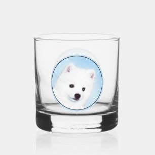 Amerikanischer Eskimo-Hund-Malerei - Originale Hun Whiskyglas