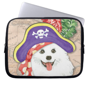 Amerikanischer Eskimo Hund Pirate Laptop Sleeve