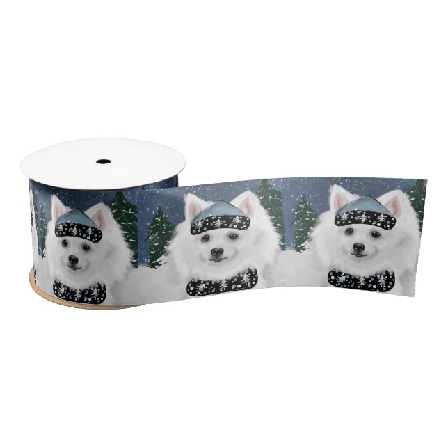 Amerikanischer Eskimo Hund  Satinband (Spule)