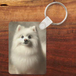 Amerikanischer Eskimo-Hund Schlüsselanhänger