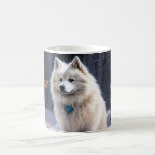 Amerikanischer Eskimo Lass es schneien Weihnachten Kaffeetasse