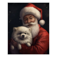 Amerikanischer Eskimo mit Santa Claus Festive Weih