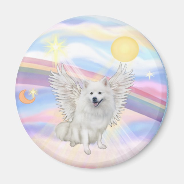 Amerikanischer Eskimo Spitz Magnet (Vorne)