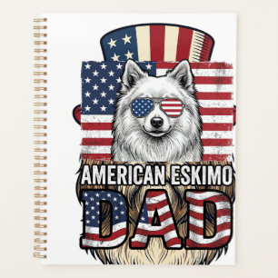 Amerikanischer Eskimo-Vater Patriotischer Vintage- Planer