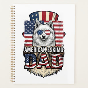 Amerikanischer Eskimo-Vater Patriotischer Vintage- Planer