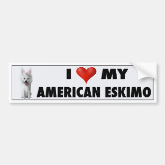 Amerikanischer EskimoLiebe-Aufkleber Autoaufkleber