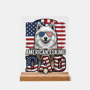 Amerikanischer Eskimovater Patriotischer Vintage-H Acrylschild