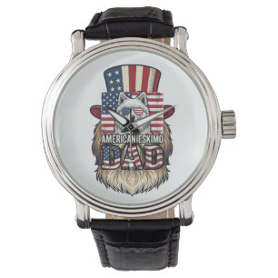 Amerikanischer Eskimovater Patriotischer Vintage-H Armbanduhr