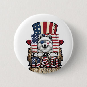 Amerikanischer Eskimovater Patriotischer Vintage-H Button