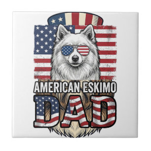 Amerikanischer Eskimovater Patriotischer Vintage-H Fliese