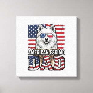 Amerikanischer Eskimovater Patriotischer Vintage-H Leinwanddruck