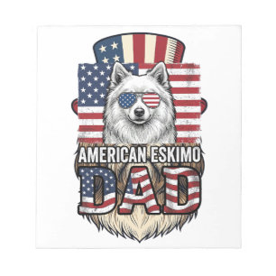 Amerikanischer Eskimovater Patriotischer Vintage-H Notizblock