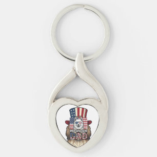 Amerikanischer Eskimovater Patriotischer Vintage-H Schlüsselanhänger