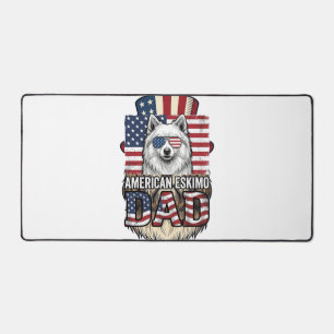 Amerikanischer Eskimovater Patriotischer Vintage-H Schreibtischunterlage
