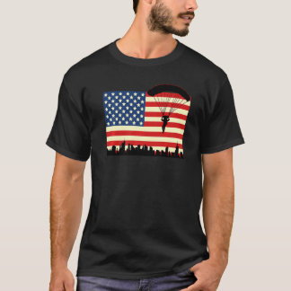 Amerikanischer Fallschirmspringer Fallschirmsport T-Shirt