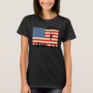 Amerikanischer Fallschirmspringer Fallschirmsportl T-Shirt