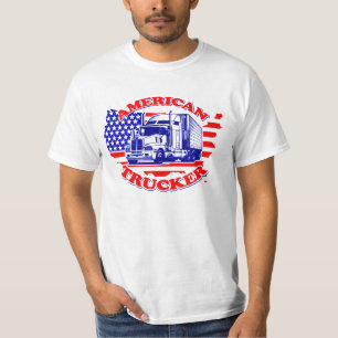Amerikanischer Fernlastfahrer-T - Shirt