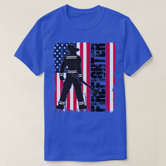 Amerikanischer Feuerwehrmann 1 T-Shirt (Design vorne)