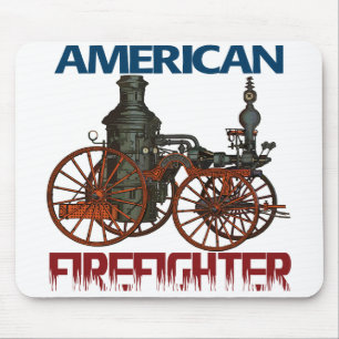 Amerikanischer Feuerwehrmann Mousepad