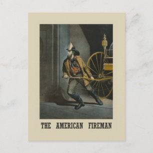  amerikanischer Feuerwehrmann Postkarte