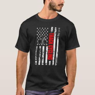 Amerikanischer Flag Bike Sports Patriotic Indoor T T-Shirt