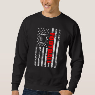 Amerikanischer Flag Football Patriotischer Footbal Sweatshirt